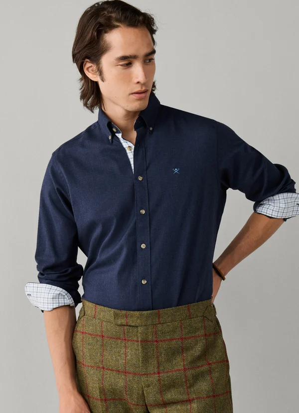 chemise HACKETT coupe ajustée flanelle multi passepoils 06X4