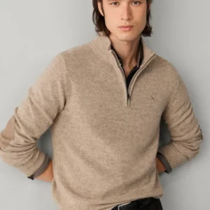 pull HACKETT en laine d'agneau à demi-zip 06XK